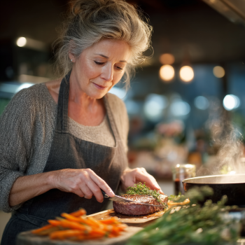 Літня жінка консультується зі спеціалістом з харчування